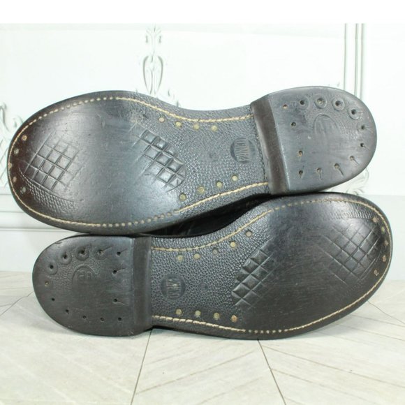 *Vintage Panco Black Leather Lace Up Mid Calf Military Boots Size - Picture 9 of 9